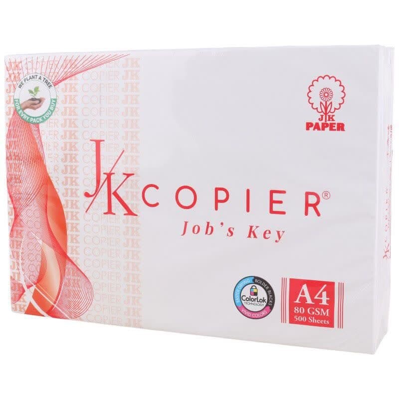 کاغذ A4 جی کی 80 گرم بسته 500 عددی