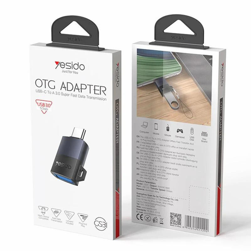 تبدیل USB3.0 OTG به Type-C یسیدو GS31