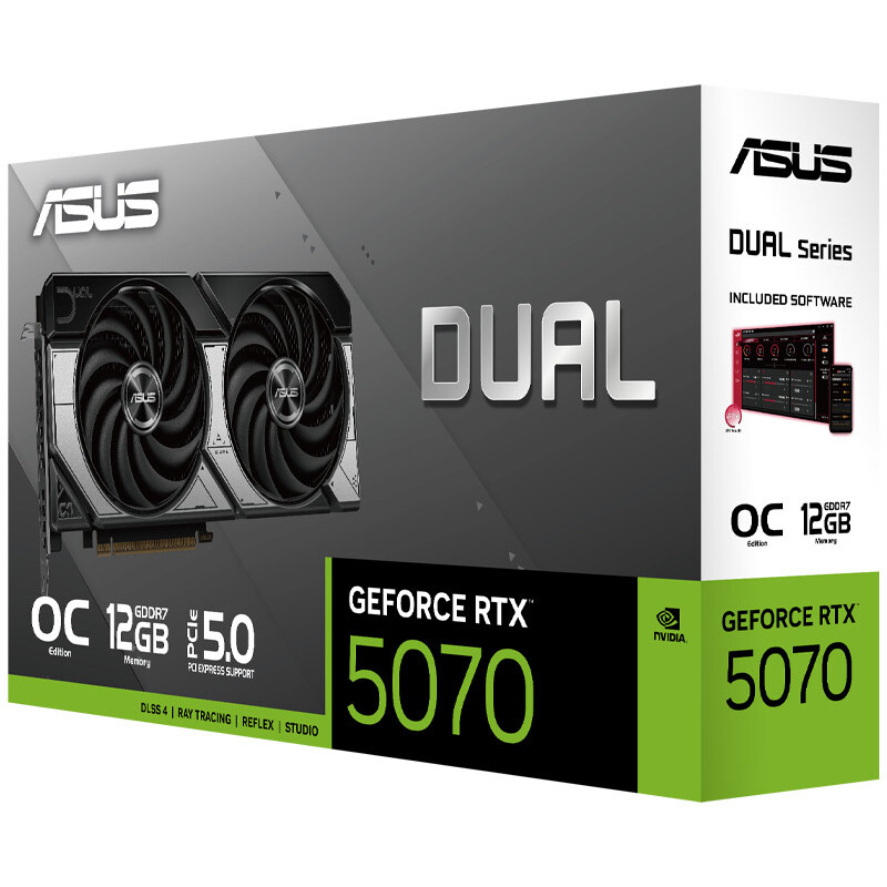 کارت گرافیک ASUS Dual GeForce RTX 5070 OC Edition 12GB GDDR7 192Bit