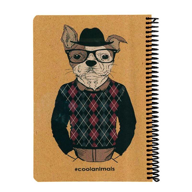 دفترچه یادداشت 100 برگ طرح CoolAnimals کرافت بغل بازشو
