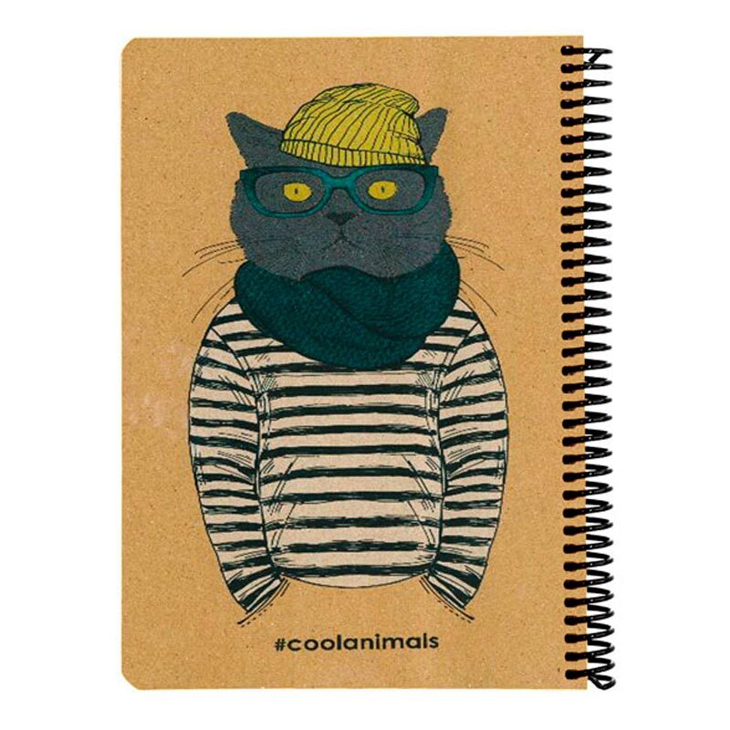 دفترچه یادداشت 100 برگ طرح CoolAnimals کرافت بغل بازشو