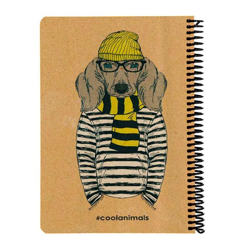 دفترچه یادداشت 100 برگ طرح CoolAnimals کرافت بغل بازشو