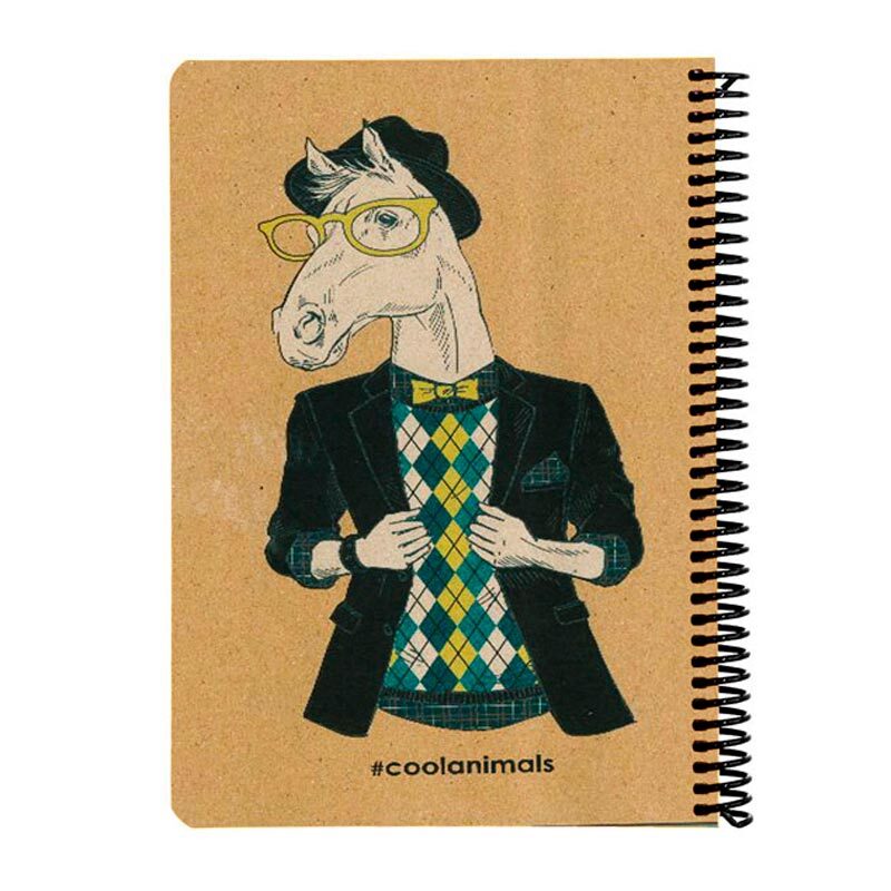 دفترچه یادداشت 100 برگ طرح CoolAnimals کرافت بغل بازشو