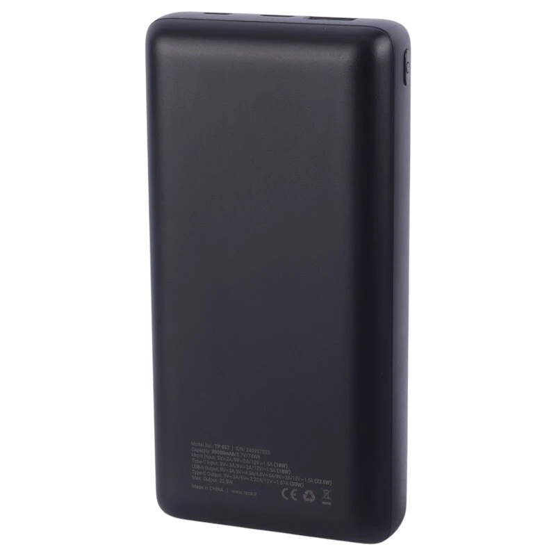 پاور بانک فست شارژ تسکو TP 957 QC3.0 PD 22.5W ظرفیت 20000 میلی آمپر ساعت