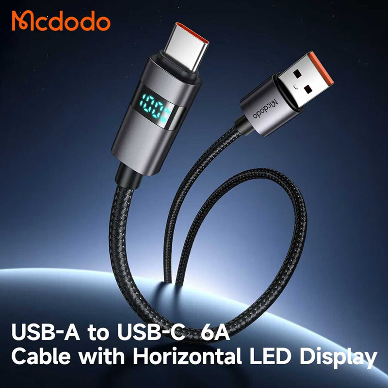 کابل تایپ سی فست شارژ Mcdodo CA-652 QC3.0 PD 6A 66W 1.2m