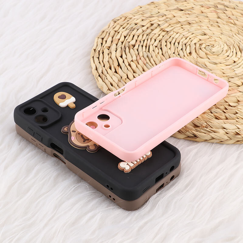 قاب سولید سامسونگ Galaxy A06 کارتونی برجسته محافظ لنزدار