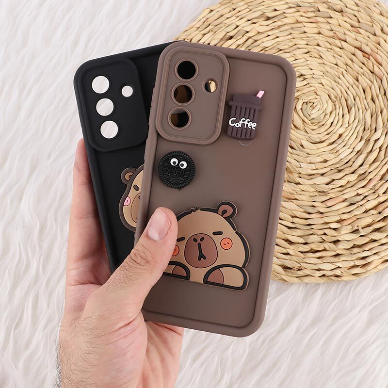 قاب سولید سامسونگ Galaxy A36 کارتونی برجسته محافظ لنزدار