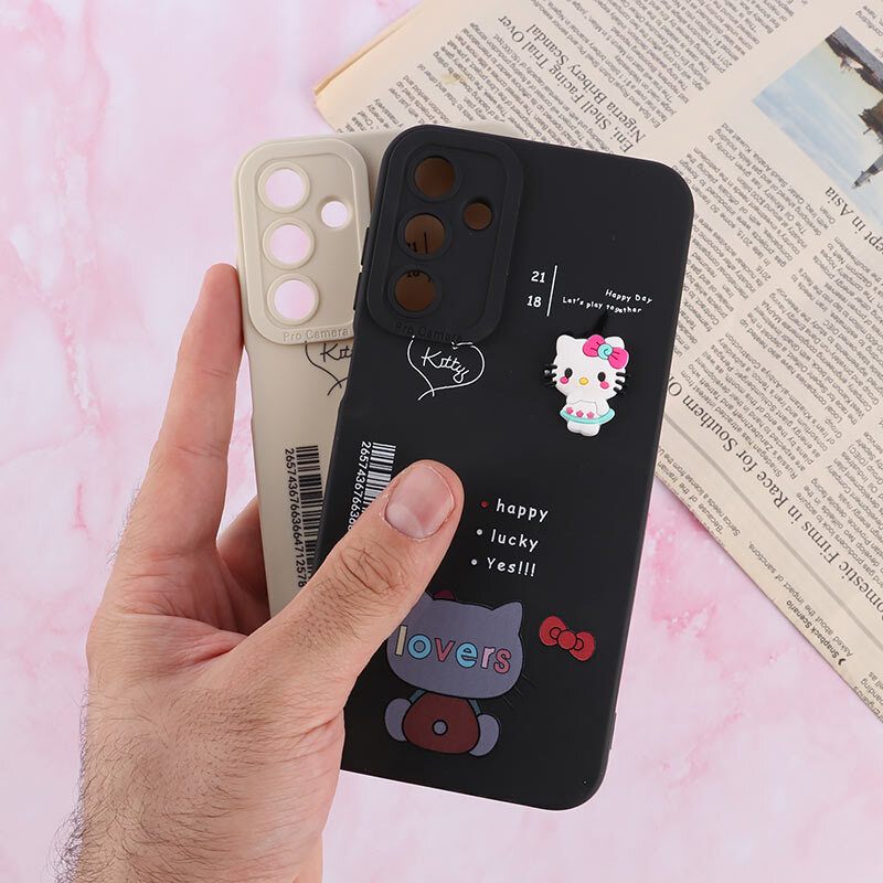 قاب سامسونگ Galaxy A15 عروسکی فانتزی محافظ لنزدار برجسته