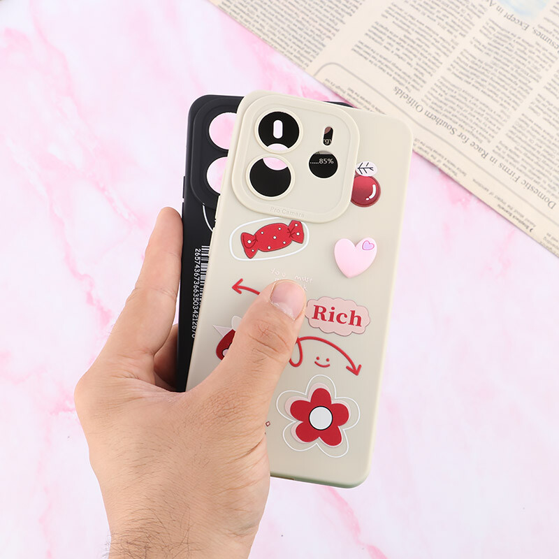 قاب شیائومی Redmi Note 14 عروسکی فانتزی محافظ لنزدار برجسته