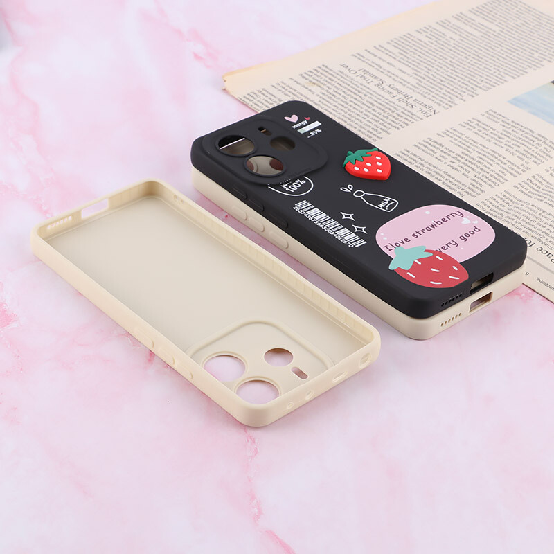 قاب شیائومی Redmi Note 14 عروسکی فانتزی محافظ لنزدار برجسته