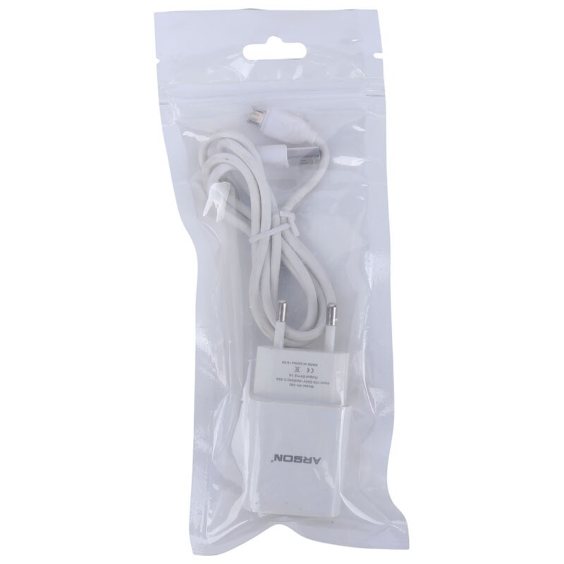 شارژر دیواری 10.5 وات آرسون AN-V80 2.1A + کابل میکرو یو اس بی