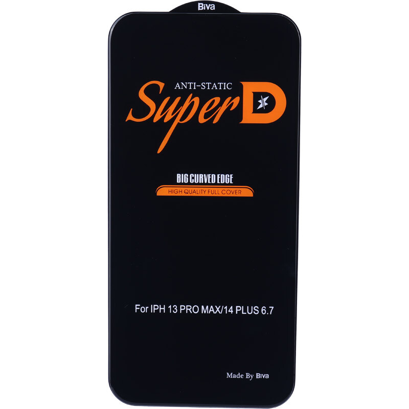 گلس Super D آنتی استاتیک بیوا Curved Edge آیفون iPhone 14 Plus / 13 Pro Max / 12 Pro Max