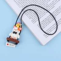 آویز ماشین طرح گربه و جوجه آروم برون