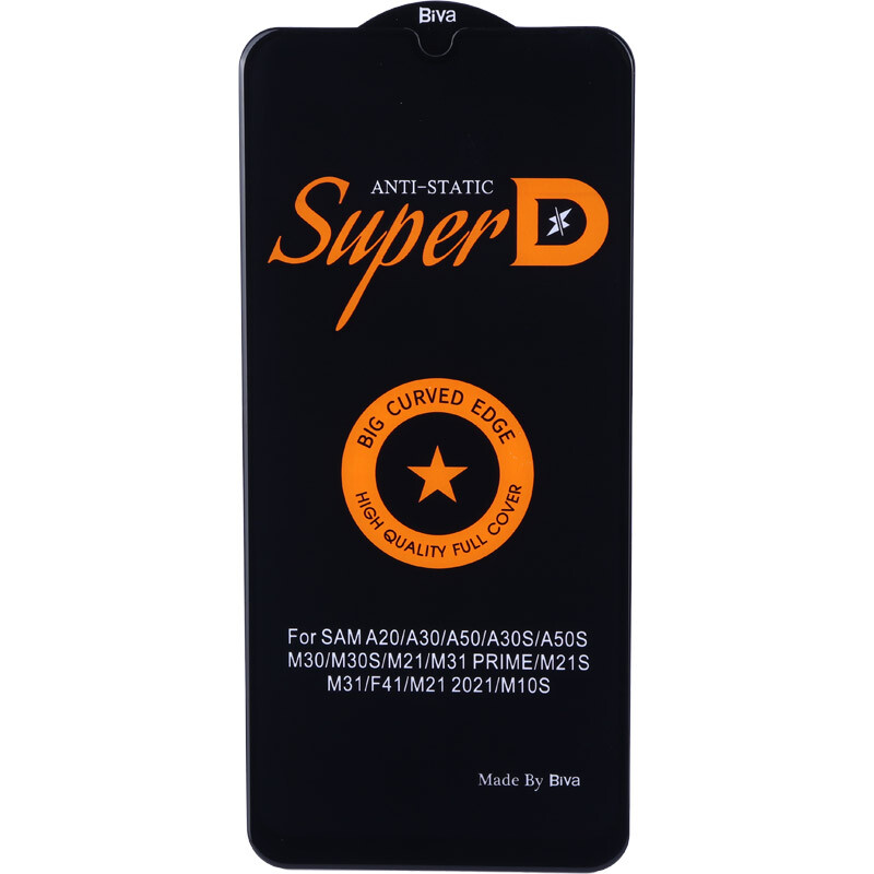 گلس Super D آنتی استاتیک بیوا Curved Edge سامسونگ Galaxy A20 / A30 / A30s / A50 / A50s