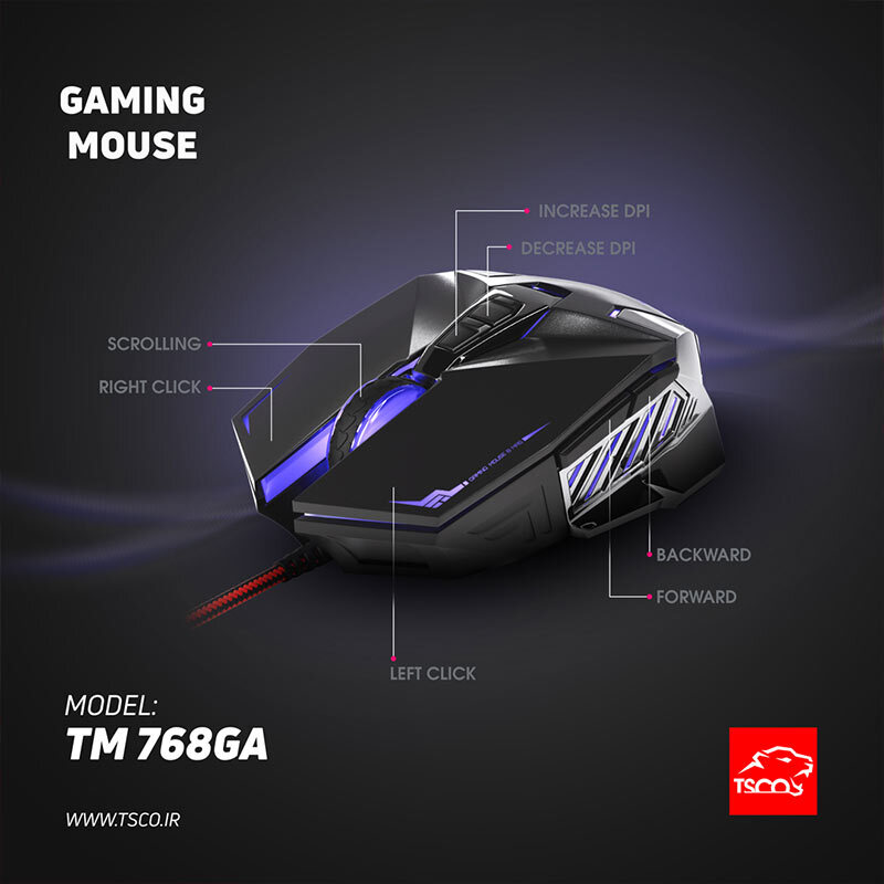 موس گیمینگ تسکو TM 768GA
