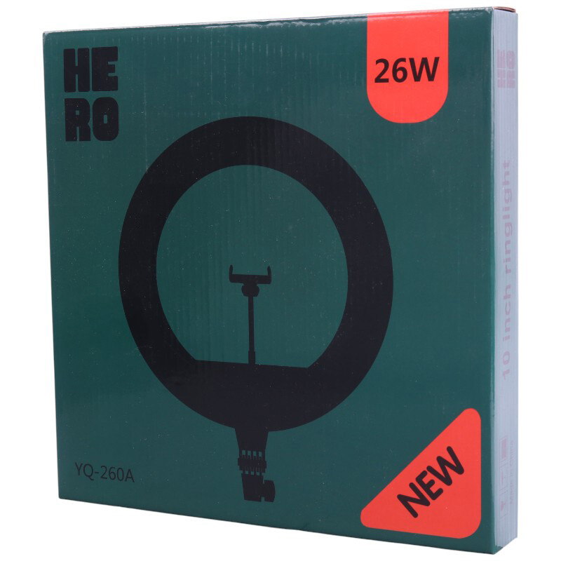 رینگ لایت سه پایه دار 10 اینچ Hero YQ-260A