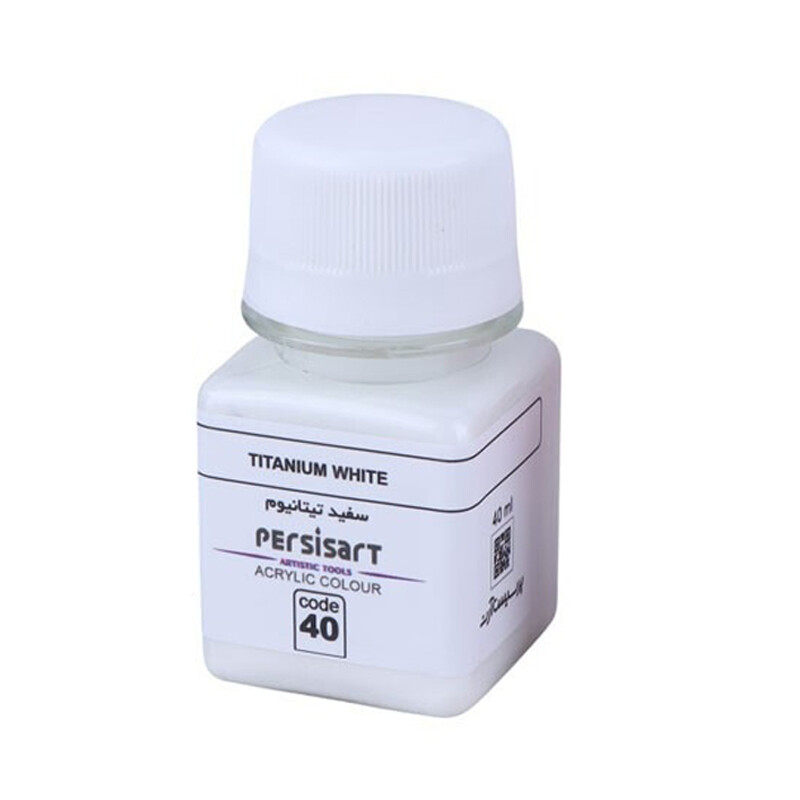 رنگ اکریلیک پرسیس آرت Titanium White 40 حجم 40 میلی لیتر