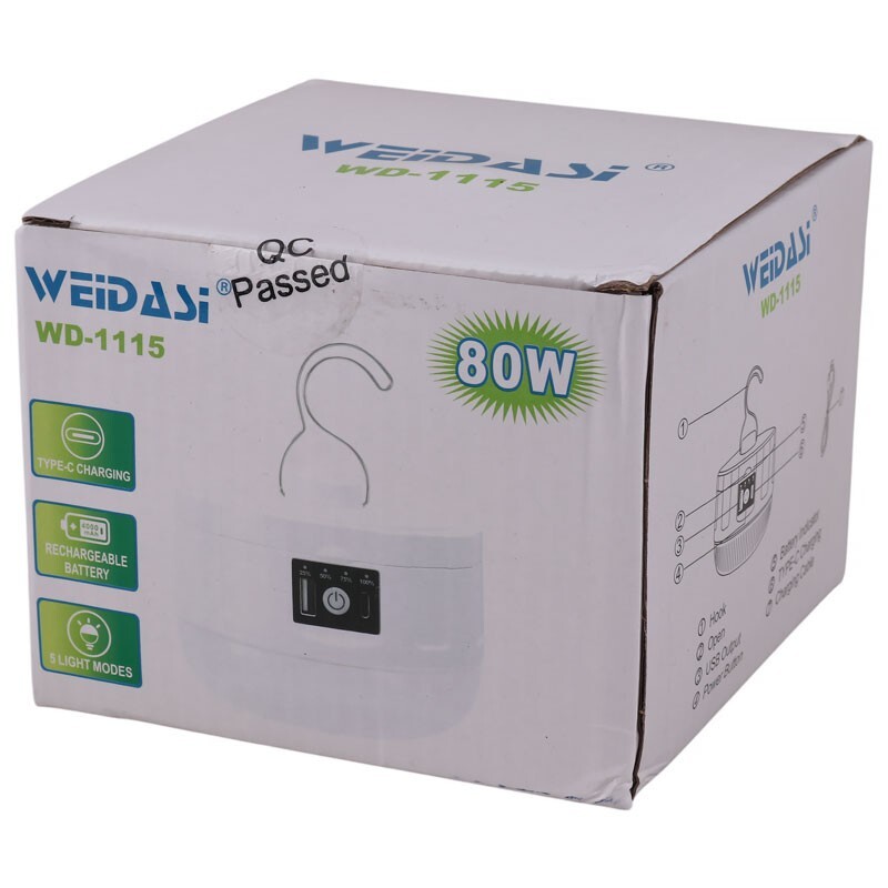 لامپ آویزدار شارژی Weidasi WD-1115 80W