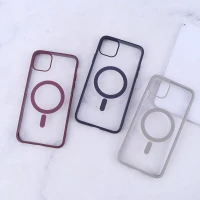 قاب PC شفاف دور رنگی مگ سیف iPhone 11 Pro Max