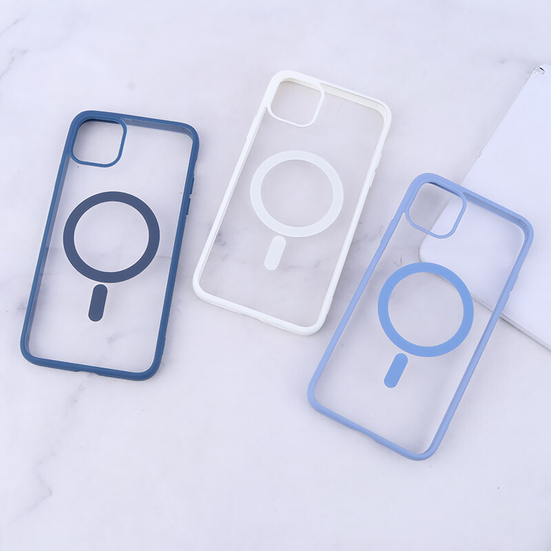 قاب PC شفاف دور رنگی مگ سیف iPhone 11 Pro Max
