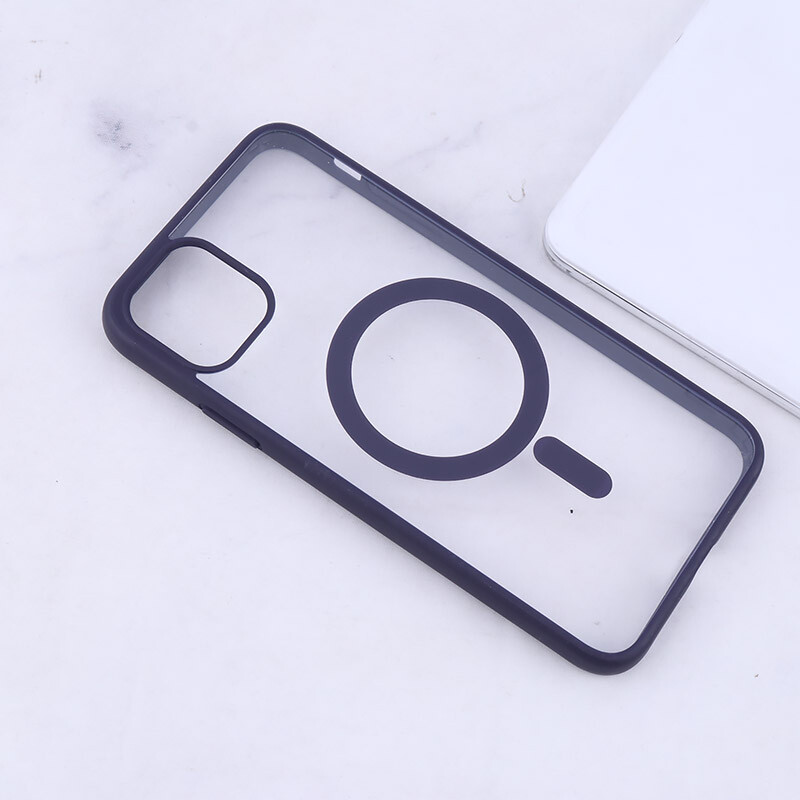 قاب PC شفاف دور رنگی مگ سیف iPhone 11 Pro Max