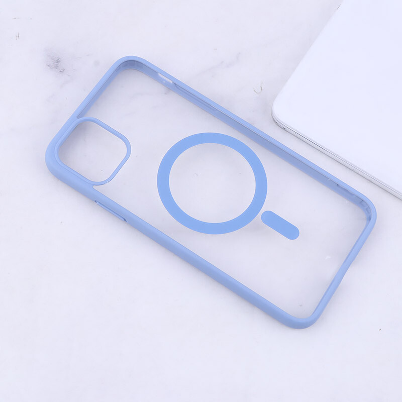 قاب PC شفاف دور رنگی مگ سیف iPhone 11 Pro Max