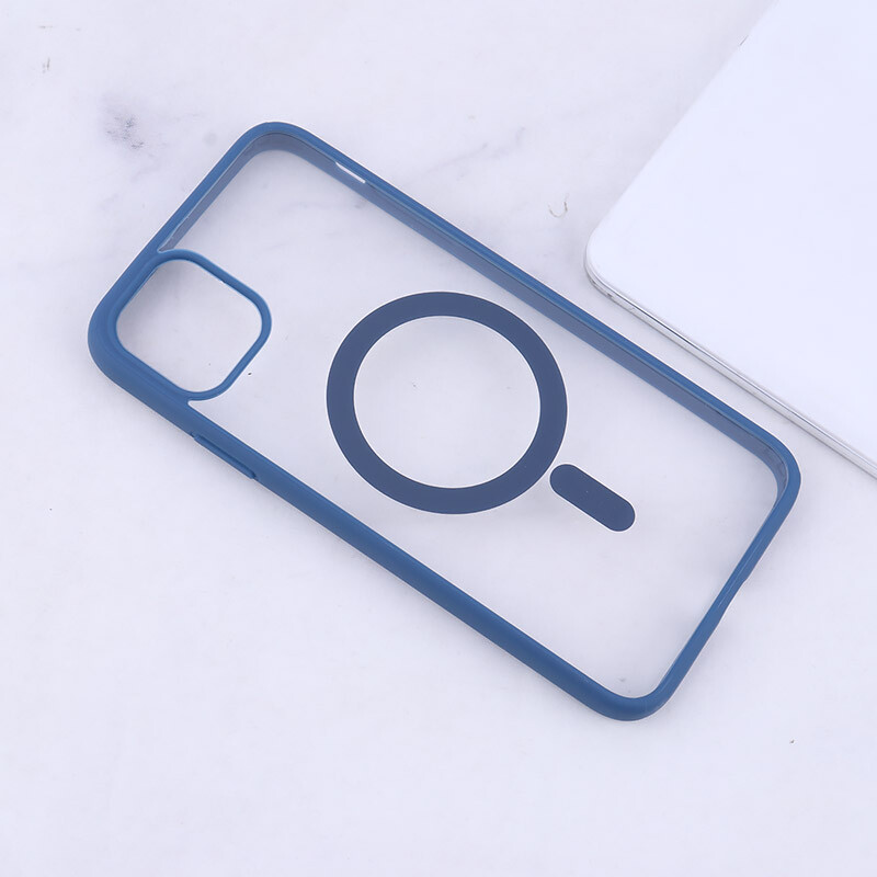قاب PC شفاف دور رنگی مگ سیف iPhone 11 Pro Max