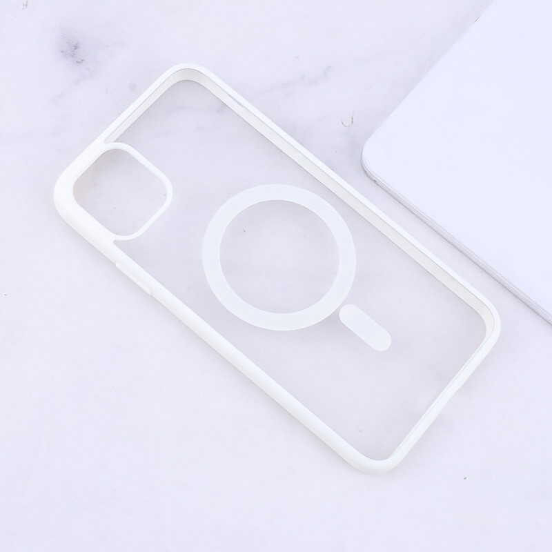 قاب PC شفاف دور رنگی مگ سیف iPhone 11 Pro Max