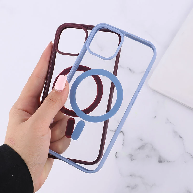 قاب PC مگ سیف آیفون iPhone 13 / 14 دور رنگی