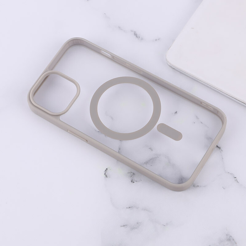 قاب PC شفاف دور رنگی مگ سیف iPhone 13 / 14