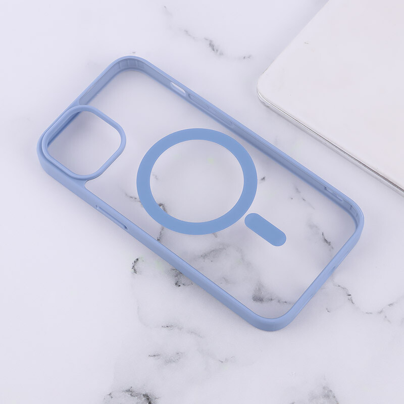 قاب PC شفاف دور رنگی مگ سیف iPhone 13 / 14