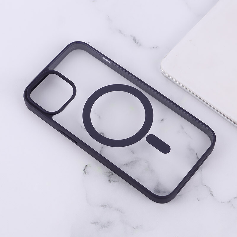 قاب PC شفاف دور رنگی مگ سیف iPhone 13 / 14