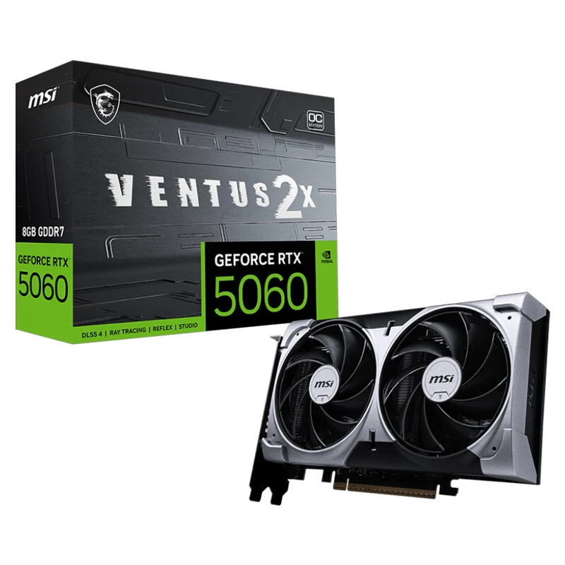 کارت گرافیک MSI GeForce RTX 5060 VENTUS 2X OC 8GB GDDR7 128Bit