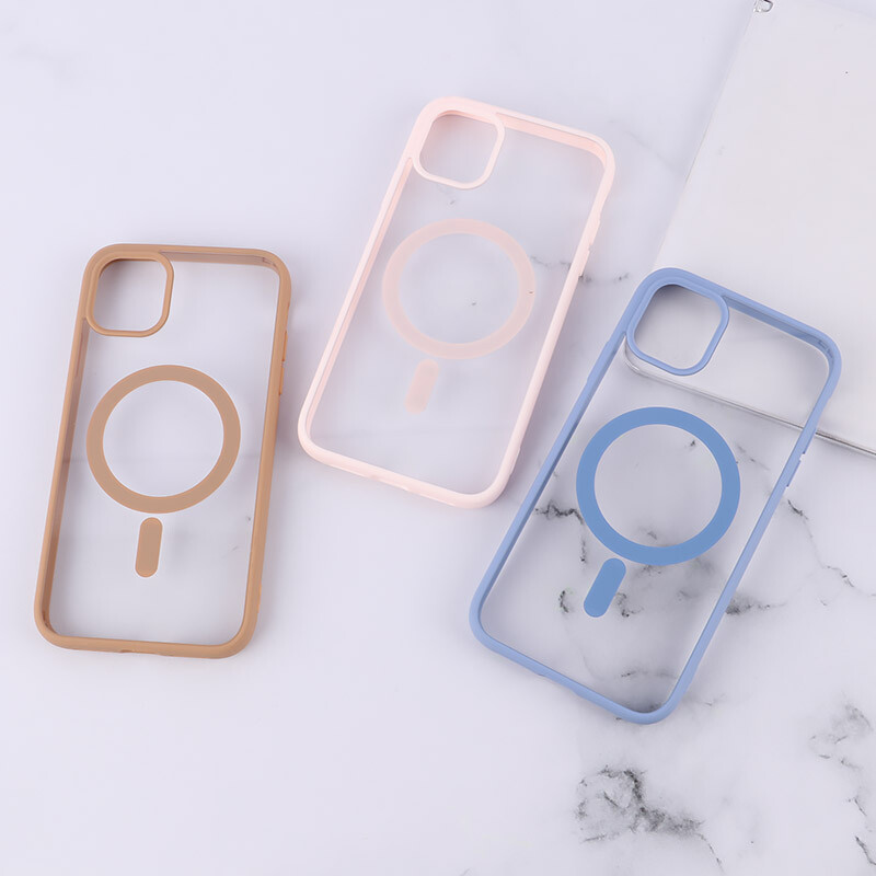قاب PC شفاف دور رنگی مگ سیف iPhone 11