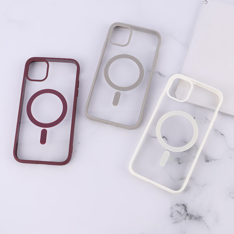 قاب PC شفاف دور رنگی مگ سیف iPhone 11