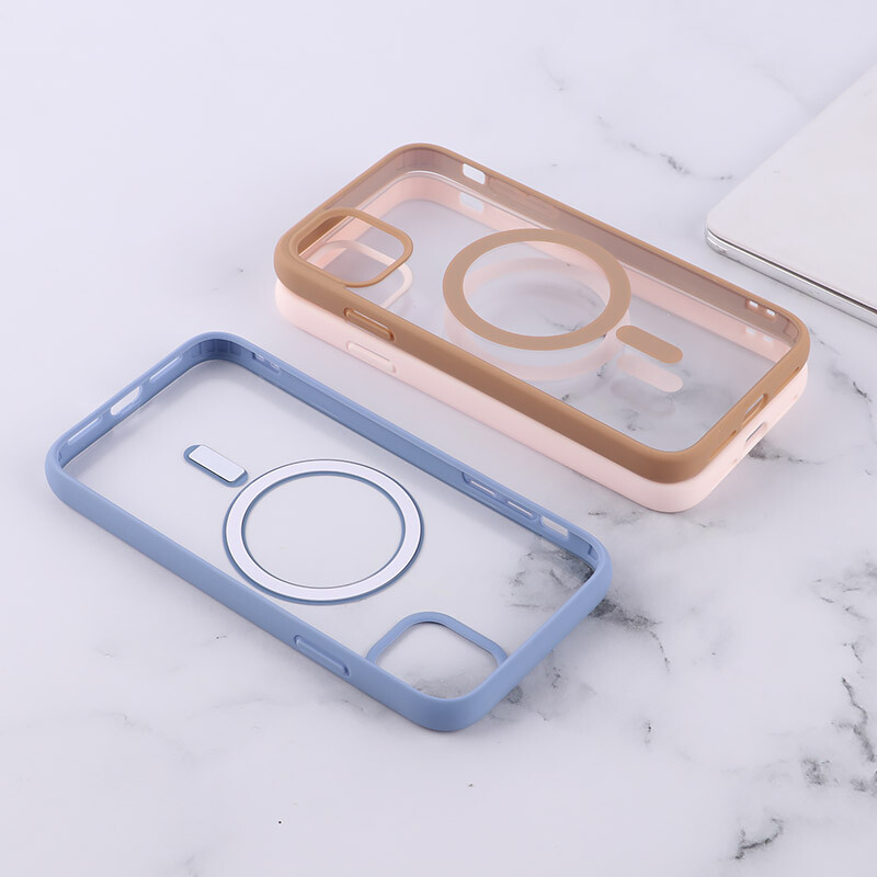 قاب PC شفاف دور رنگی مگ سیف iPhone 11