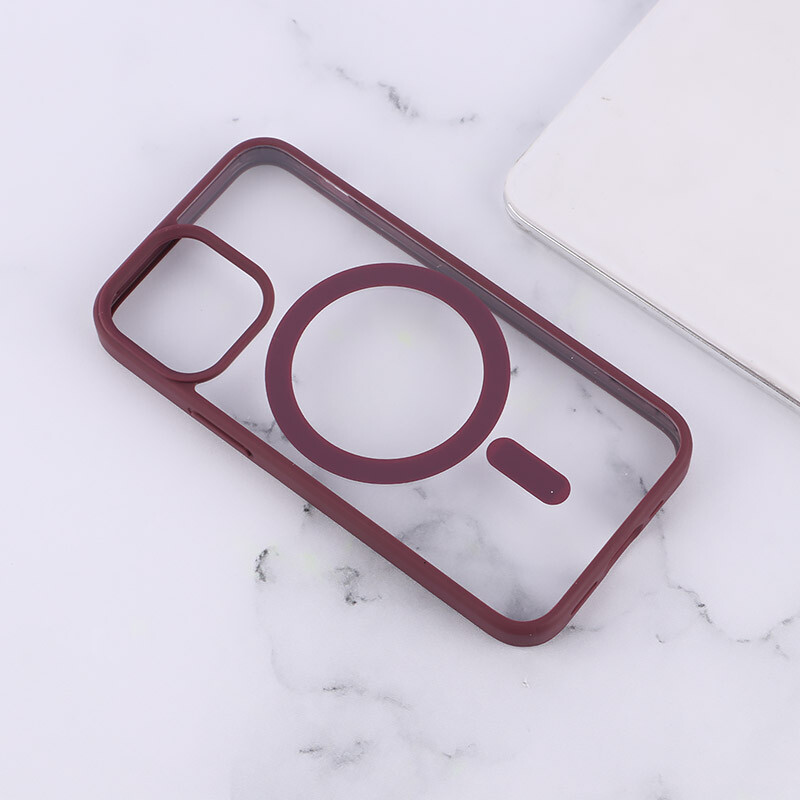 قاب PC شفاف دور رنگی مگ سیف iPhone 12 / 12 Pro