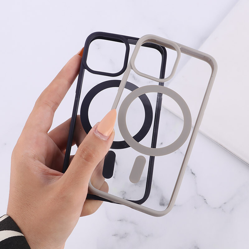 قاب PC شفاف دور رنگی مگ سیف iPhone 12 / 12 Pro