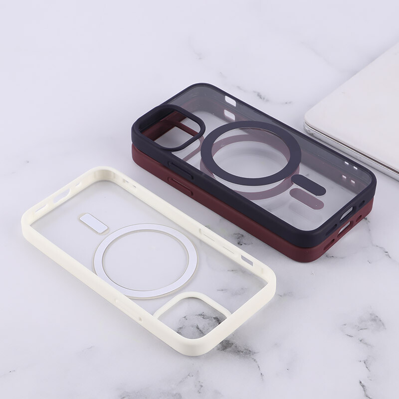 قاب PC شفاف دور رنگی مگ سیف iPhone 12 / 12 Pro