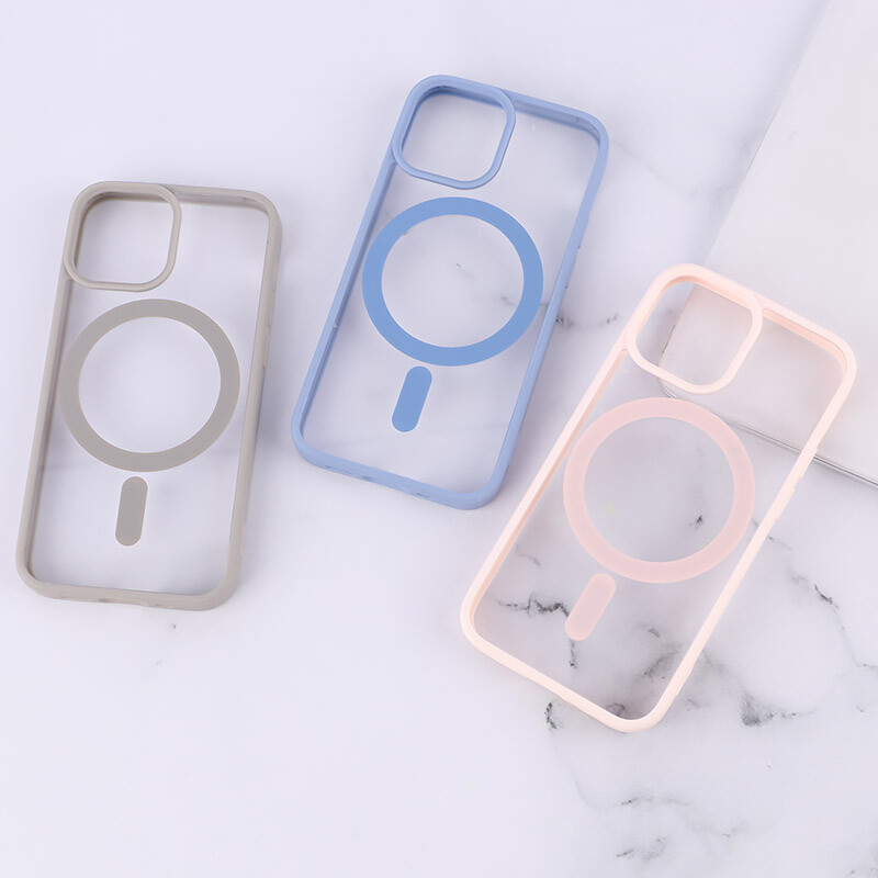قاب PC شفاف دور رنگی مگ سیف iPhone 12 / 12 Pro