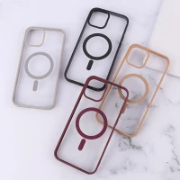 قاب PC شفاف دور رنگی مگ سیف iPhone 12 Pro Max