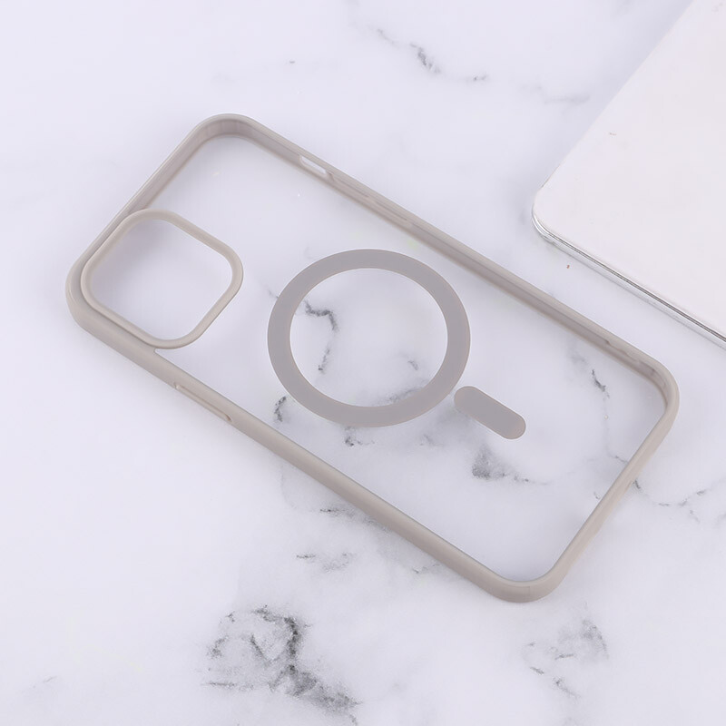قاب PC شفاف دور رنگی مگ سیف iPhone 12 Pro Max