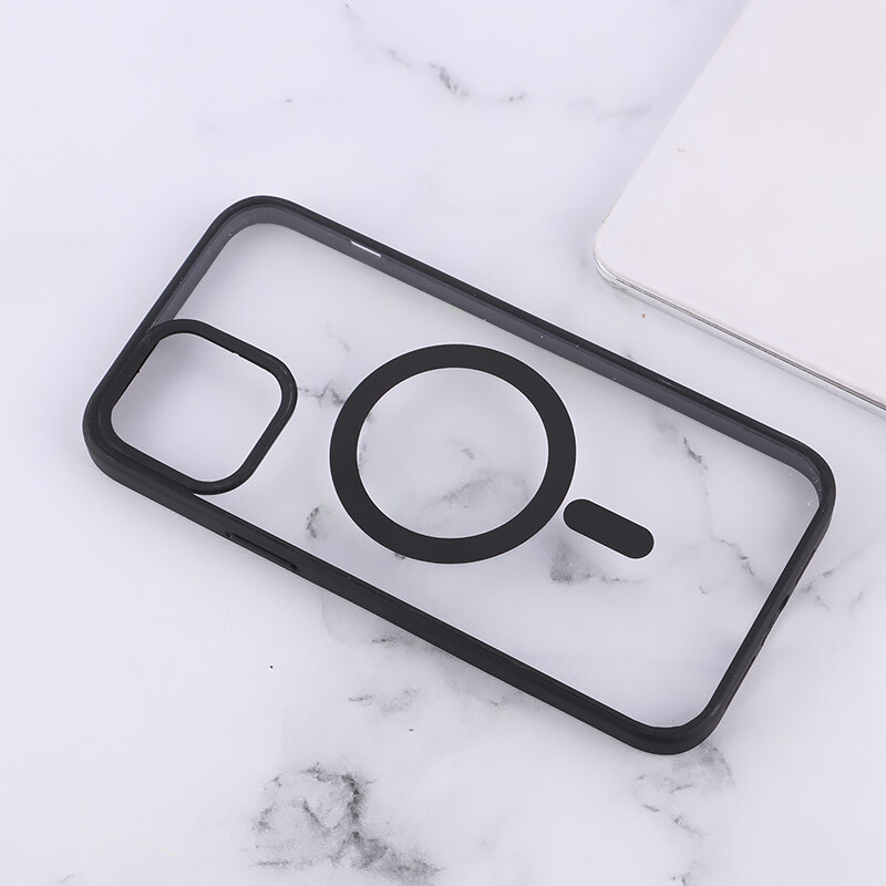 قاب PC شفاف دور رنگی مگ سیف iPhone 12 Pro Max
