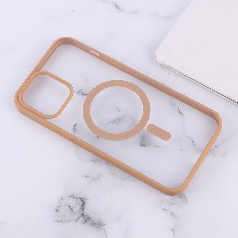 قاب PC شفاف دور رنگی مگ سیف iPhone 12 Pro Max