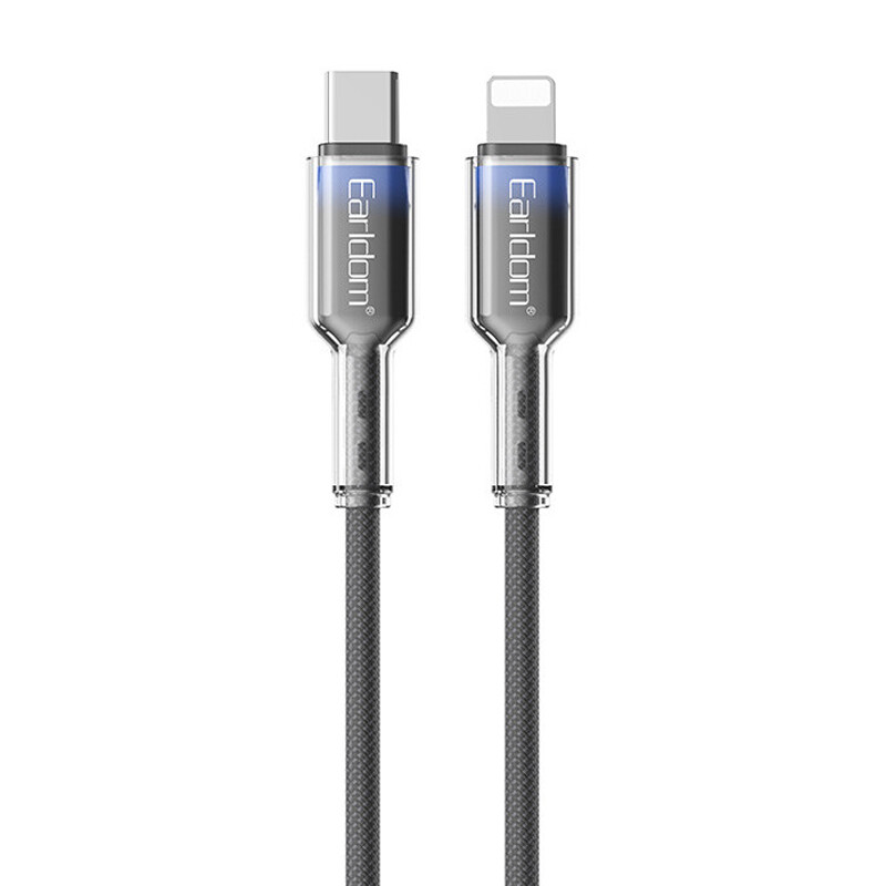 کابل تبدیل فست شارژ Earldom EC-204C-L Type-C To Lightning PD 27W 1m
