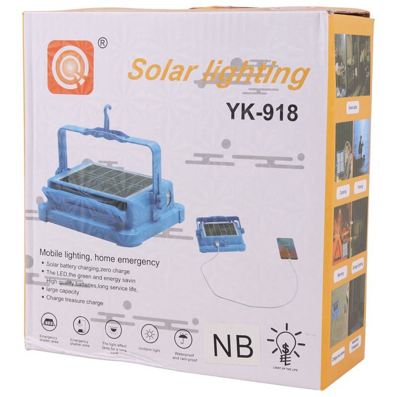 پروژکتور سیار شارژی و پاور بانک خورشیدی Solar Lighting YK-918