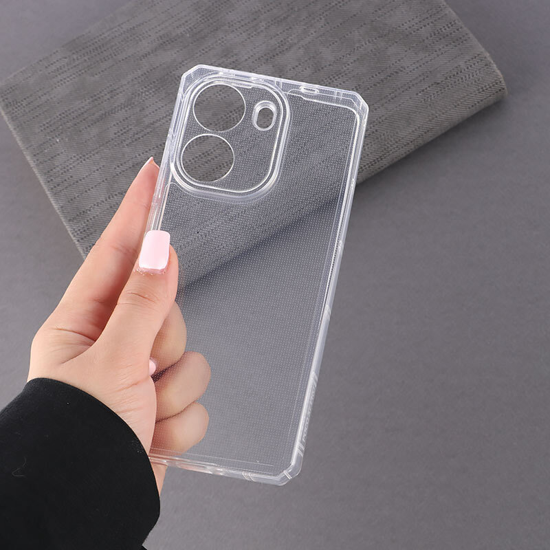 قاب ژله ای بی رنگ شیائومی Poco X7 Pro محافظ لنزدار