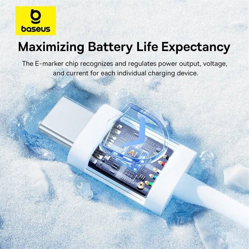 کابل تبدیل فست شارژ Baseus Superior Series 2 P10365200211 Type-C To Type-C PD 100W 2m