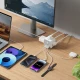 چند راهی 3 خانه باسئوس S321A با کابل 1.5 متری + شارژر USB و Type-C