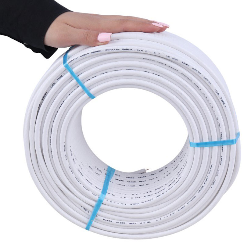 کابل آنتن کواکسیال مغزی آلومینیوم مسینا Tape1 CCA طول 100 متری